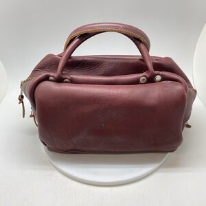 Occidental Leather Bag Mini Duffle Machinists Shaving Tools Vintage Burgundy USA